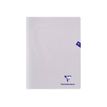 3329683933625-Clairefontaine Mimesys - Cahier polypro 24 x 32 cm - 96 pages - petits carreaux (5x5 mm) - transpa-Avant-0