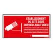 Pickup - Panneau de signalisation - 300 x 150 mm - Site sous vidéosurveillance