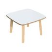 Table basse WOODY - L60 x H40 x P60 cm - plateau blanc