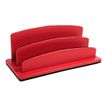 Quo Vadis Satiny - Trieur demi-rond 2 compartiments - 26 x 10,5 cm - rouge
