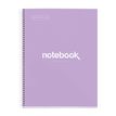 8422593460559-Notebook Emotions, couverture rigide, A4, quadrillage 5x5 mm, 80 feuilles de 1 couleur, Miquelrius, Lav--0