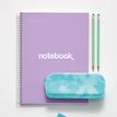 8422593460559-Notebook Emotions, couverture rigide, A4, quadrillage 5x5 mm, 80 feuilles de 1 couleur, Miquelrius, Lav--2