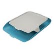 4002432124824-Leitz Cosy - Corbeille à courrier plastique avec organiseur de bureau - bleu-Angle droit-1