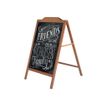 3660412028022-Promocome - Chevalet de sol bois fond ardoise - 60 x 80 cm - double face-Angle droit-0