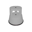 3701254714442-Tabouret - 2 marches - plastique - gris clair-Avant-0