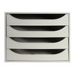 Exacompta Ecobox - Module de classement 4 tiroirs - gris