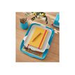 4002432124824-Leitz Cosy - Corbeille à courrier plastique avec organiseur de bureau - bleu-Angle droit-2