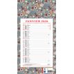 Calendrier bloc mensuel à feuillets année civile BOUCHUT "409 Végétal" 19 x 36 cm Pefc 70 %
