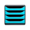 9002493420021-Exacompta BigBox - Module de classement 4 tiroirs - gris/bleu turquoise-P_79144680_1-0