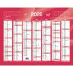 3371010307067-Quo Vadis - Calendrier bancaire 7 mois par face - 33,5 x 43 cm - rouge--0