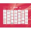 Quo Vadis - Calendrier bancaire 7 mois par face - 13,5 x 18 cm - rouge