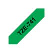 4977766691970-Brother TZe741 - Ruban d'étiquettes auto-adhésives - 1 rouleau (18 mm x 8 m) - fond vert -P_79360937_6-3