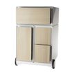 Caisson de bureau mobile EASYBOX - 4 tiroirs mixtes - Hêtre