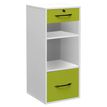 3700339876471-Classeur mélaminé monobloc - 1 tiroir dossiers suspendus + 1 tiroirs papeterie + 2 niches - H101 x L42 x P44 cm - cor-P_79376667_1-0
