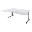 2012348121888-Bureau compact à gauche IDRA - L180 cm - Pieds alu - plateau Blanc perle (Pieds de renfort obligato-P_79376910_1-0