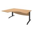 2012348121970-Bureau compact à gauche IDRA - L160 cm - Pieds anthracite - Plateau imitation Hêtre (Pieds de renfort obligato-P_79376919_1-0