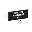 Plaque boîte à lettres personnalisée avec votre texte - 120 x 50 mm - noire - adhésivée prête à poser