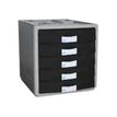 3219097509434-Pierre Henry - Module de classement - 5 Tiroirs fermés - Corps Aluminium - Tiroirs bleu -P_79401218_1-0