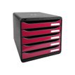 9002493423602-Exacompta BigBox Plus - Module de classement 5 tiroirs - noir/framboise-P_79403132_2-1