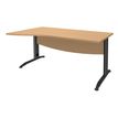 3253310149847-Bureau droit IDRA - Vague à gauche - L140 cm - Pieds anthracite - Plateau imitation Hêtre-P_79408613_1-0