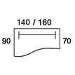 3253310149922-Bureau droit IDRA - Vague à gauche - L140 cm - Pieds blancs - Plateau imitation Hêtre-P_79408621_2-1