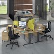 3253310150300-Bureau symétrique 120° IDRA - L185 cm - Pieds aluminium - plateau imitation Erable-P_79408659_5-1