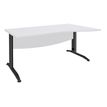 3253310150553-Bureau droit IDRA - Vague à droite - L140 cm - Pieds anthracite - plateau Blanc-P_79408684_1-0