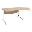 3253310150928-Bureau 135° IDRA - retour d'angle à droite - L180 cm - Pieds blanc - plateau imitation Ch-P_79408721_1-0