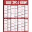 Calendrier bancaire année civile BOUCHUT "229 Rouge" 55 x 43 cm coloris rouge Pefc 70 %