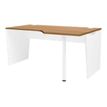2012349337103-Gautier office YES - Bureau - Rectangulaire arrondi à droite - Pieds plein bois - Merisier-P_79409736_1-0