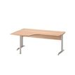 3483600784766-Bureau compact à gauche JAZZ+ - 180 cm - Pieds métal - Hêtre ambré-P_79426274_1-0