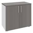 3253310161825-Armoire basse IDRA/DUAL - H72 x L80 x P47 - 2 portes - Corps blanc - Dessus et portes imita-P_79432196_1-0