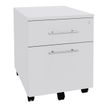 Caisson mobile EXPRIM/LOFTER/LEVEL - L43 x H56 x P60 cm - 2 tiroirs dont 1 DS - Blanc perle