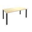 Bureau droit EXPRIM - L180 cm - Plateau imitation Erable - Pieds carbone