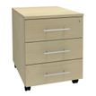 Caisson mobile EXPRIM/LOFTER/LEVEL - L43 x H56 x P60 cm - 3 tiroirs - Imitation Erable