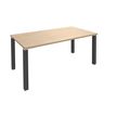 Bureau droit EXPRIM - L140 cm - Plateau imitation Chêne clair - Pieds carbone