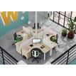 3253310164529-Bureau compact EXPRIM - L180 cm - Retour gauche - Plateau imitation Erable - Pieds carbone (Pieds de renfort obligato-P_79432333_3-1