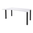 3253310165151-Bureau Vague EXPRIM - L160 cm - Retour gauche - Plateau Blanc perle - Pieds carbone-P_79432396_1-0