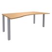 3253310165236-Bureau vague symétrique EXPRIM - L180 cm - Plateau imitation Hêtre - Pieds alu-P_79432404_1-0