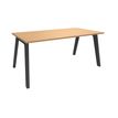 Bureau simple STEELY - L120 cm - Pieds carbone - plateau imitation Hêtre