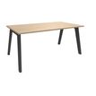 Bureau simple STEELY - L120 cm - Pieds carbone - plateau imitation Chêne clair