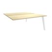 3253310163133-Bureau double STEELY - L160 cm - Double face Suivant - Pieds blanc - plateau imitation Erab-P_79432594_1-0