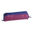Clairefontaine - Trousse rectangulaire - cuir - bicolore bleu/fuchsia