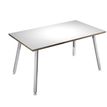 Bureau LEONARDO - 140 cm - Blanc chants chêne