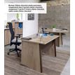 3483600933447-Bureau MAMBO - 160 cm - Pieds métal - Chêne/chocolat-P_79439511_3-2
