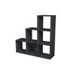 7331910005759-Bibliothèque modulaire MAXICOLOR - 6 cases en escalier - imitation frêne noir-P_79441464_1-0