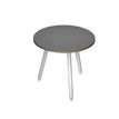 2012349510711-Table ronde - H74,4 cm - 80 cm - 3 pieds blanc - plateau anthracite-P_79441676_1-0