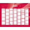 Quo Vadis - Calendrier bancaire 7 mois par face - 33,5 x 43 cm - rouge