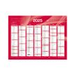 Quo Vadis - Calendrier bancaire 7 mois par face - 40,5 x 55 cm - rouge