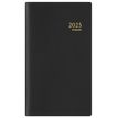 Agenda de poche Genova Breplan - 1 semaine sur 2 pages - 9 x 16 cm - noir - Brepols